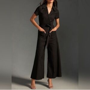 Anthropologie Maeve Black Jumpsuit
